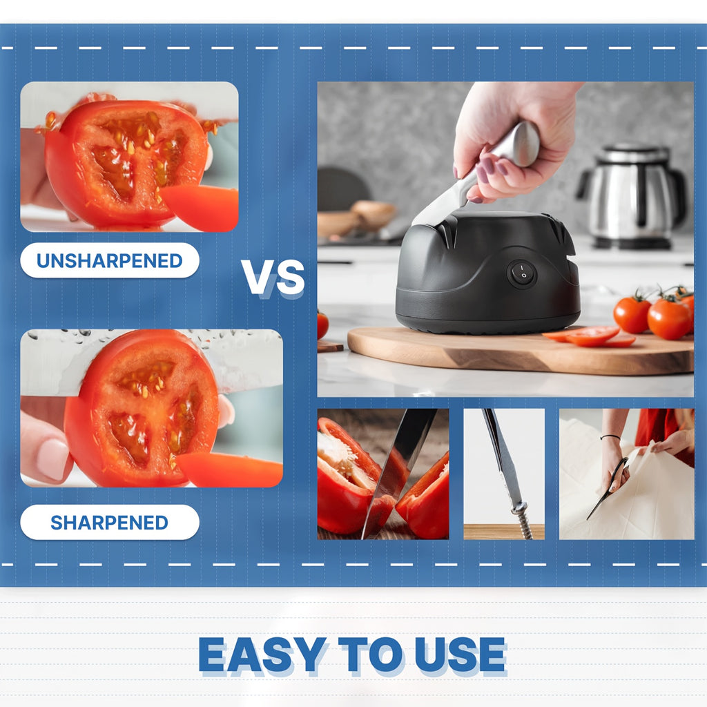 WANVOAPLS Electric Knife Sharpener 28D-4 Model - Professional 4-Slot Sharpening System, Dual Voltage (36V-100V) with US Plug, ABS Material - Ideal for Kitchen Knives, Kitchen Knives And Utensils|Modern Kitchen Accessory|Durab