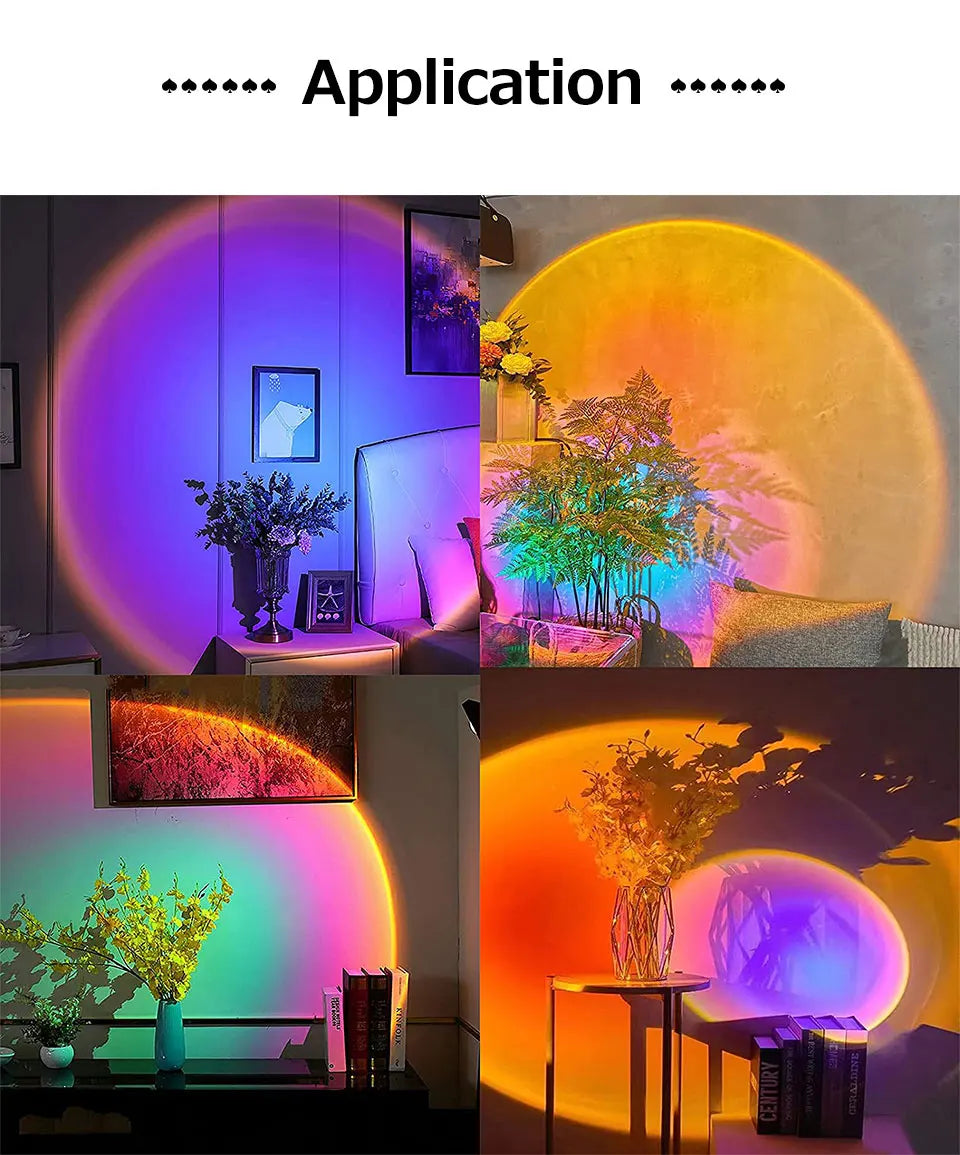 Lampe de nuit LED Tuya Smart Sunset, projecteur à distance USB RGB avec application Smart Life, idéale pour la décoration de chambre, la photographie, les fêtes et les naissances. Parfaite pour la décoration de chambre, les photos et les événements.