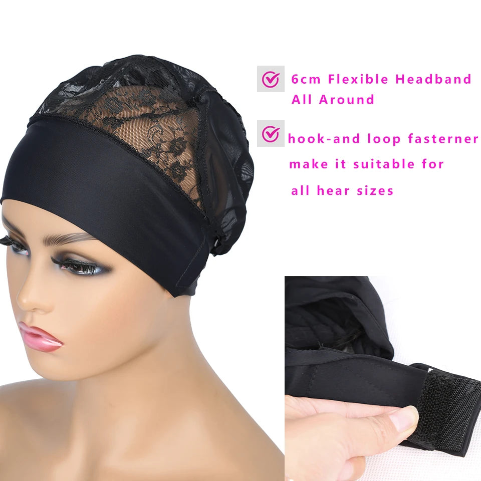 Bonnet de perruque pour bandeau (1 pièce) - Pour perruques à bords francs - Bonnet en filet - Bonnets de tissage - Bonnets pour perruques à bande ajustable