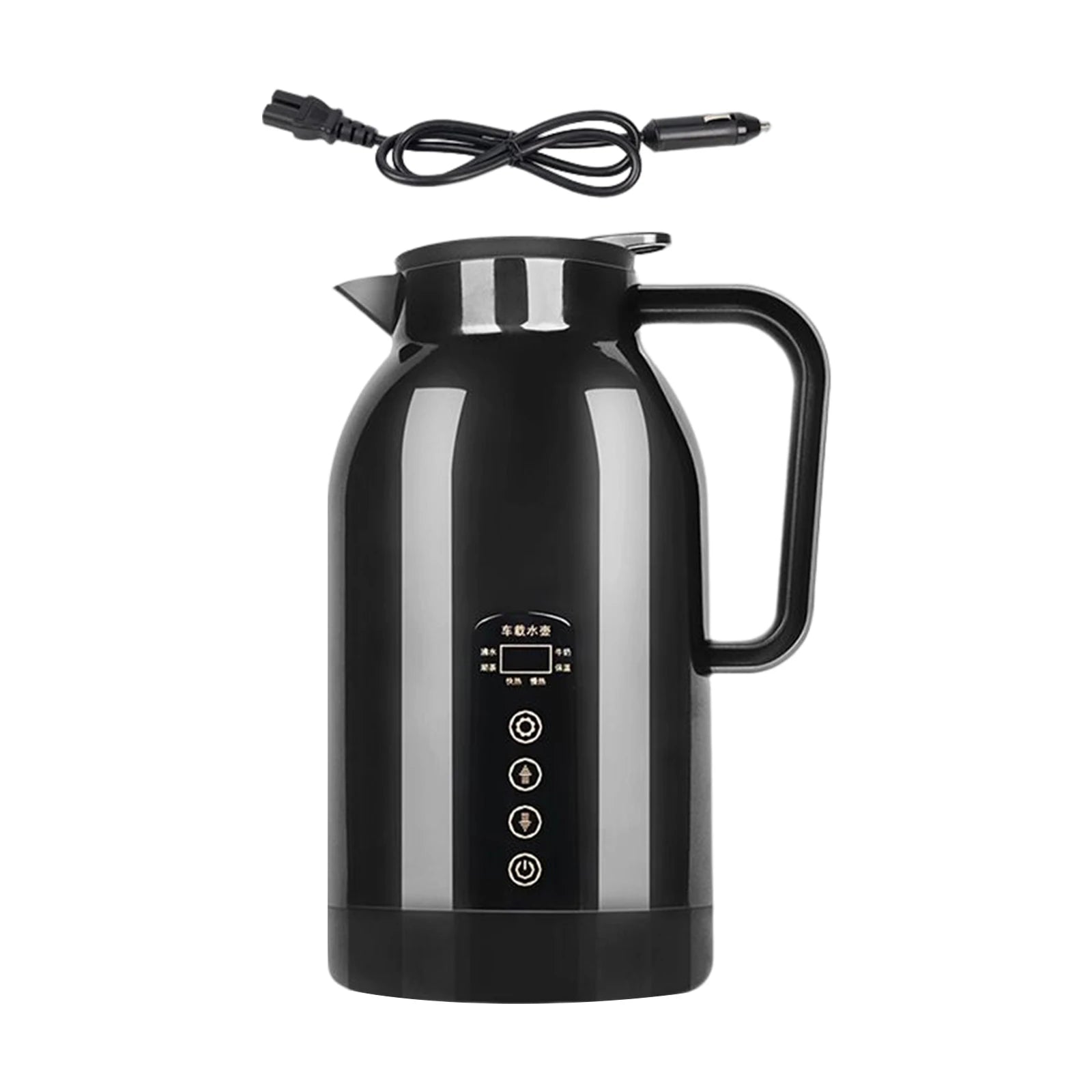 Bouilloire électrique portable pour voiture, en acier inoxydable, 12 V/24 V, chauffe-tasse et chauffe-eau.