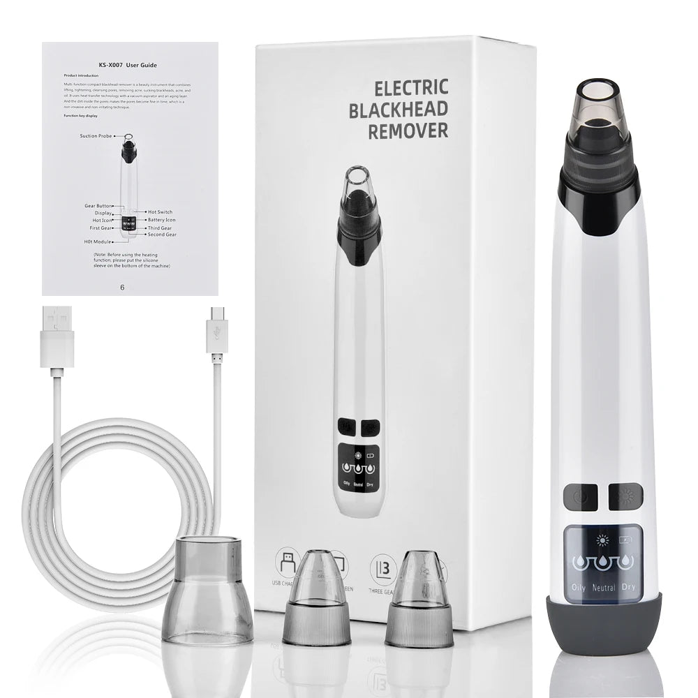 Electric Blackhead Remover - USB Rechargeable Pore Vacuum