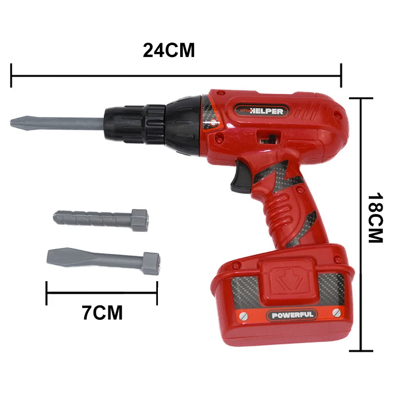 Outils, jouets, perceuse électrique, tournevis de simulation, kits d'outils de réparation électriques pour enfants, jeux d'imitation, cadeaux pour garçons