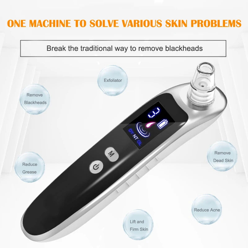 Premium Blackhead Remover - 6 Heads & LCD Display