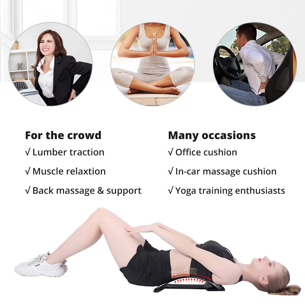 Appareil de massage magnétique du dos pour détendre les muscles, correcteur de posture, étirement du dos et de la colonne vertébrale, soutien lombaire et soulagement de la douleur