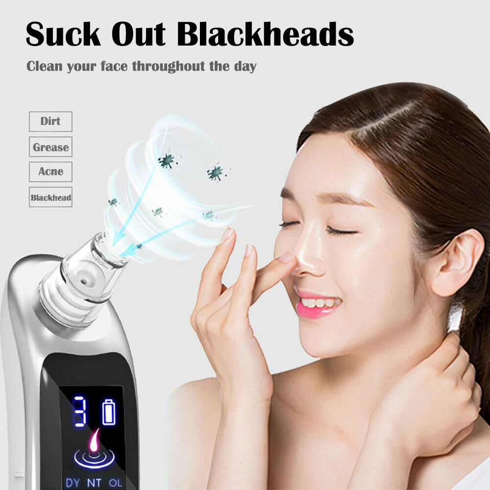 Premium Blackhead Remover - 6 Heads & LCD Display