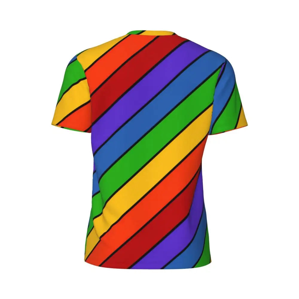 Gym T-Shirt Mondrian Line - Colorful Plaid Y2K Retro Graphic Tee