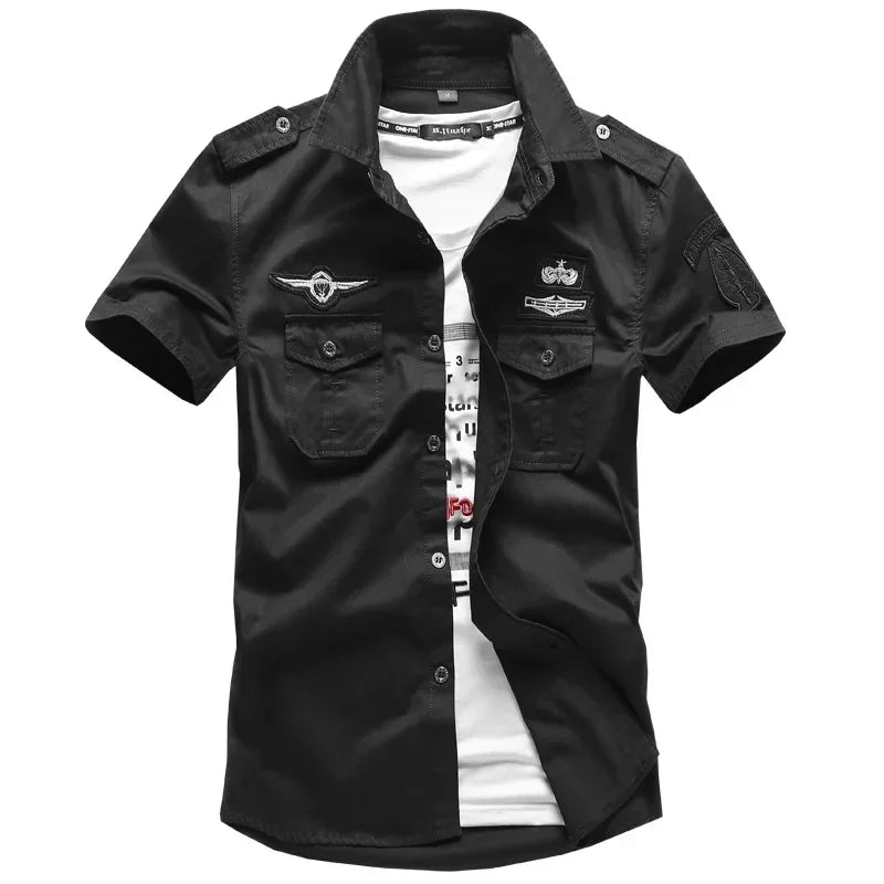 Summer Military Shirt - Airborne Tactical Air Assault Cotton Tee
