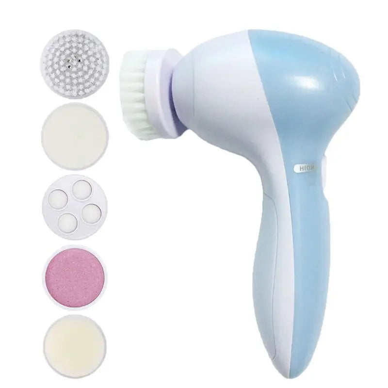 5-in-1 Electric Facial Cleansing Brush - Spa-Quality Skin Care System