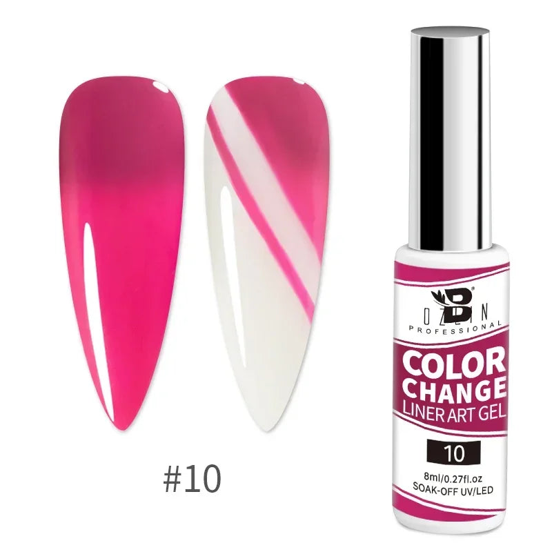 5ML Gold Silver Metallic Liner Paint Gel Polish Chrome Mirror Metal Effect Super Bright French UV LED Semi Permanent Nail Gel