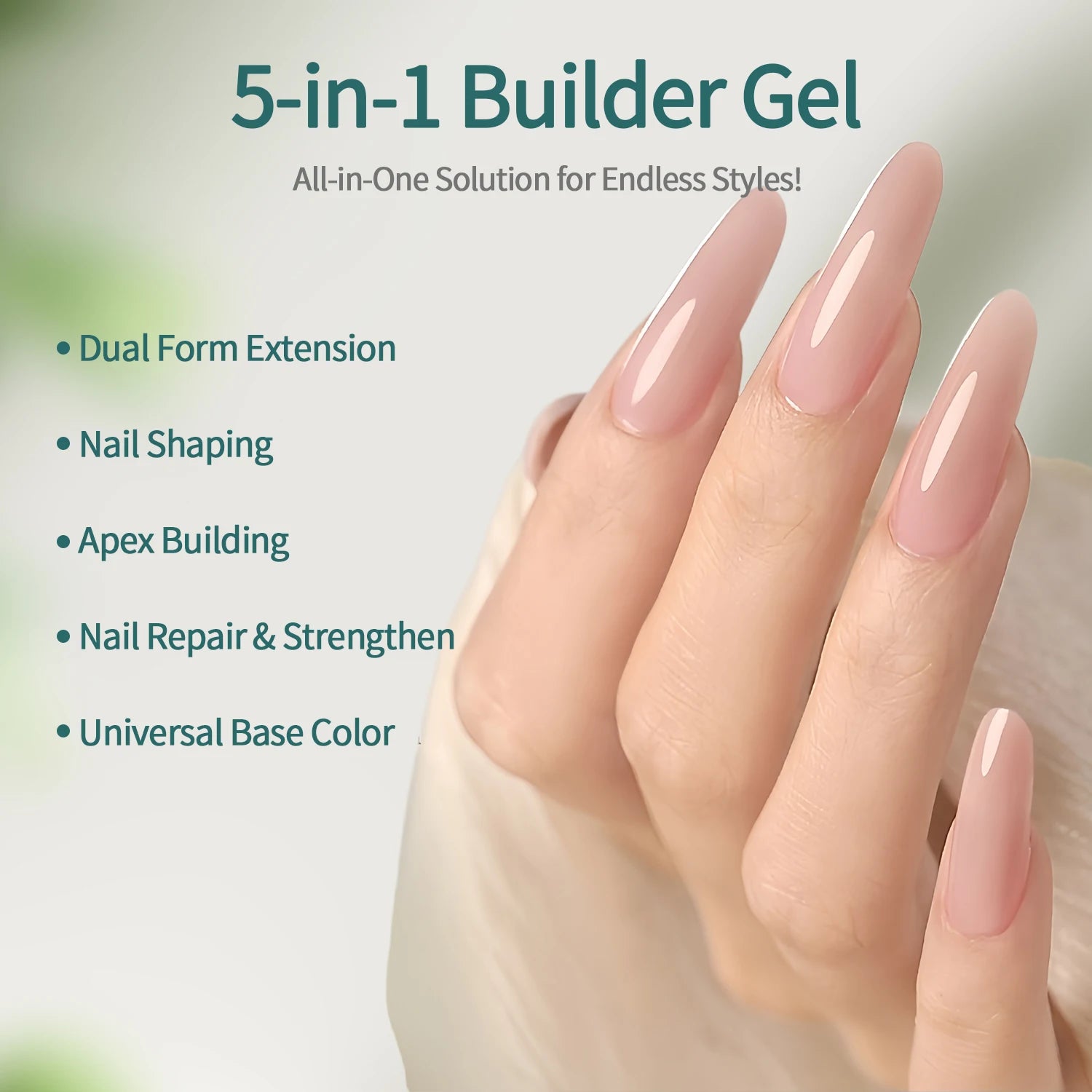 Nailpop Gel Dur Lisse et Laitonné 30/100g Gel UV pour Ongles, Extension Rapide, Longue Tenue, Gel de Construction, Manucure Nail Art