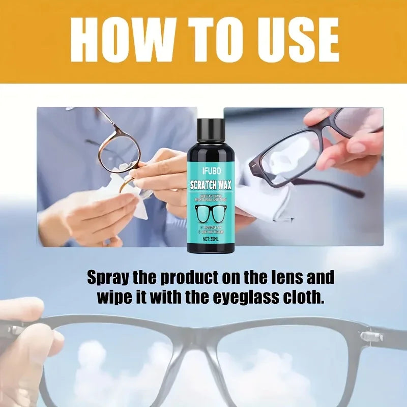 Crème réparatrice pour rayures de lunettes - Polisseuse pour verres et montures de toutes lunettes