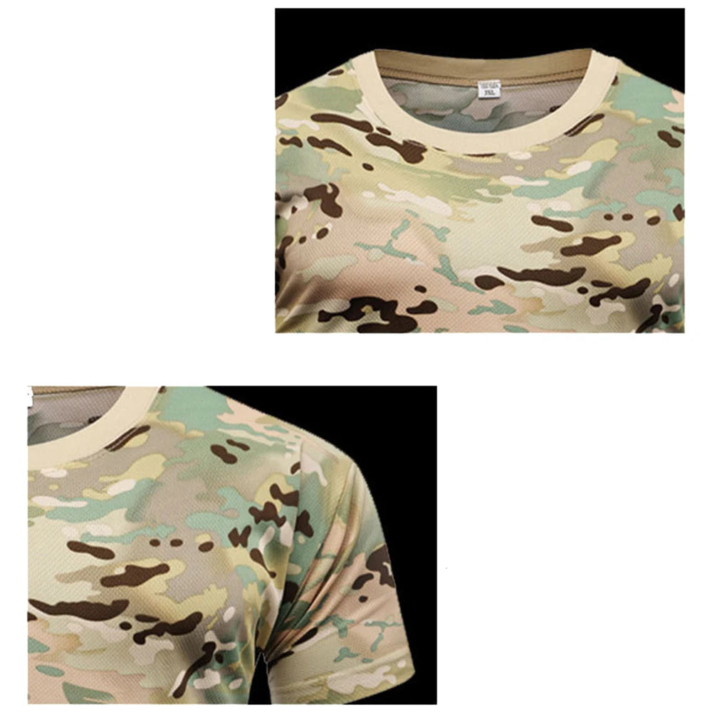 Outdoor Sports Camouflage T-Shirt - Quick Dry Hiking & Hunting Tee