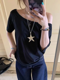 Off Shoulder T-Shirt Women - Sexy Korean Trendy Street Style Top