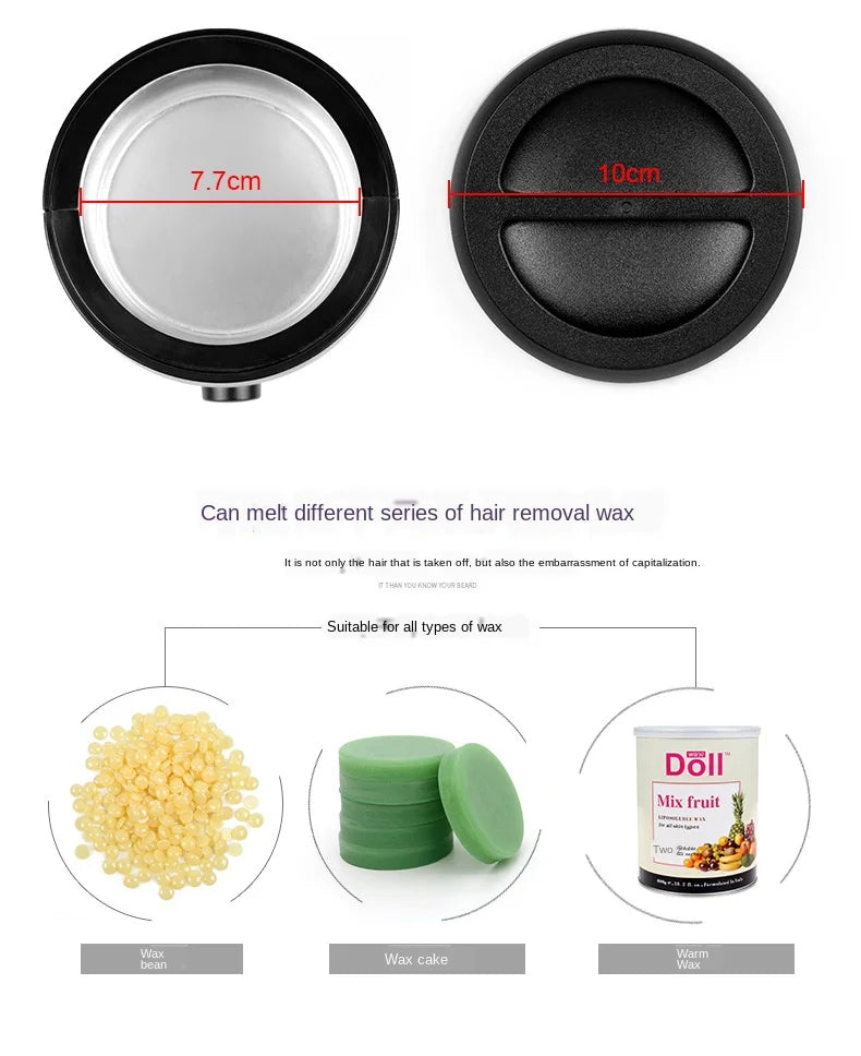 200ML Waxing Kit - Women Men Hard Wax Melt Warmer Kit for Hair Removal-Suitable for Full Body Hair Removal on Sensitive Skin