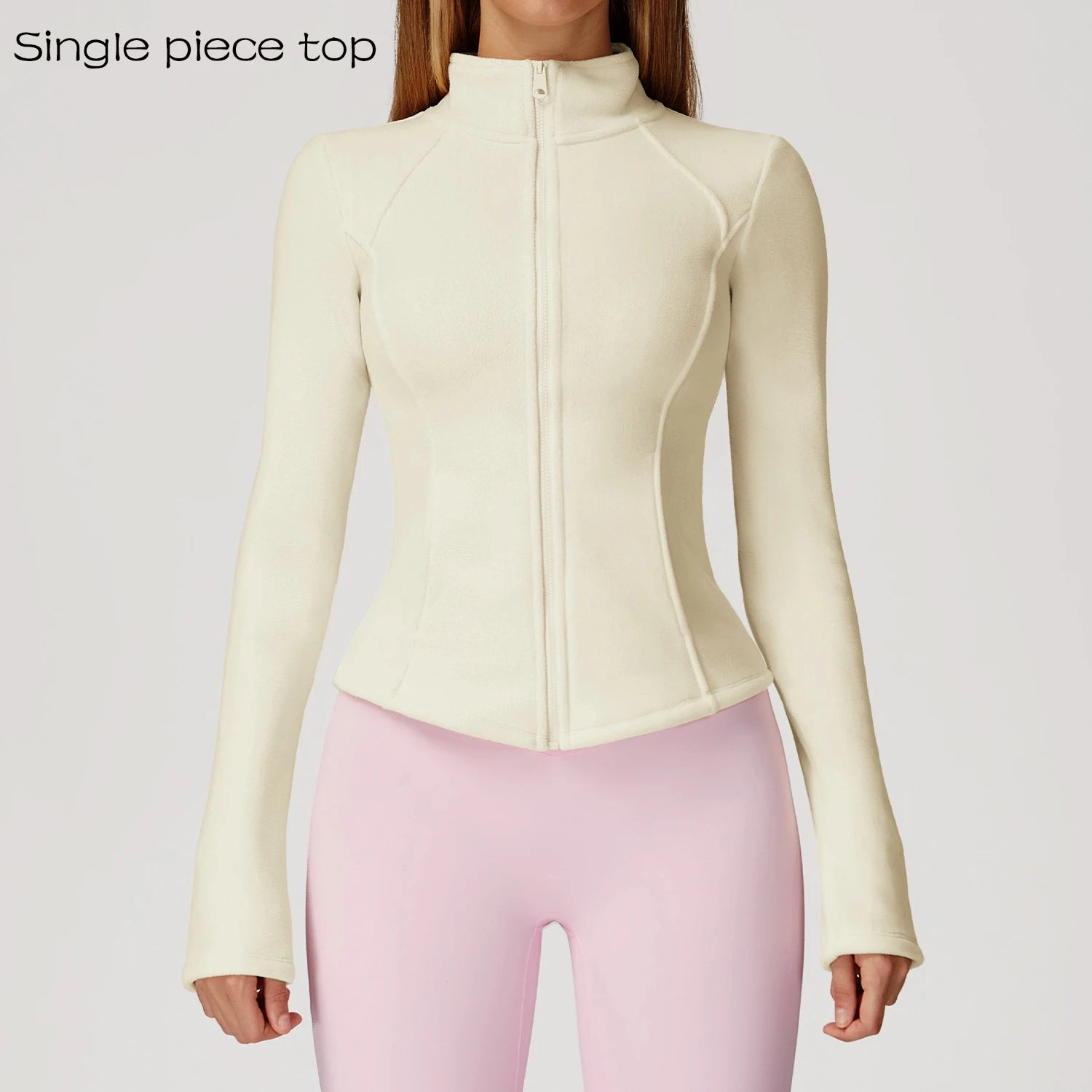 Sports Jacket Long Sleeve Women Zip Fitness Yoga Shirt Winter Warm Gym Top Activewear Running Coats Workout Clothes For Cycling
