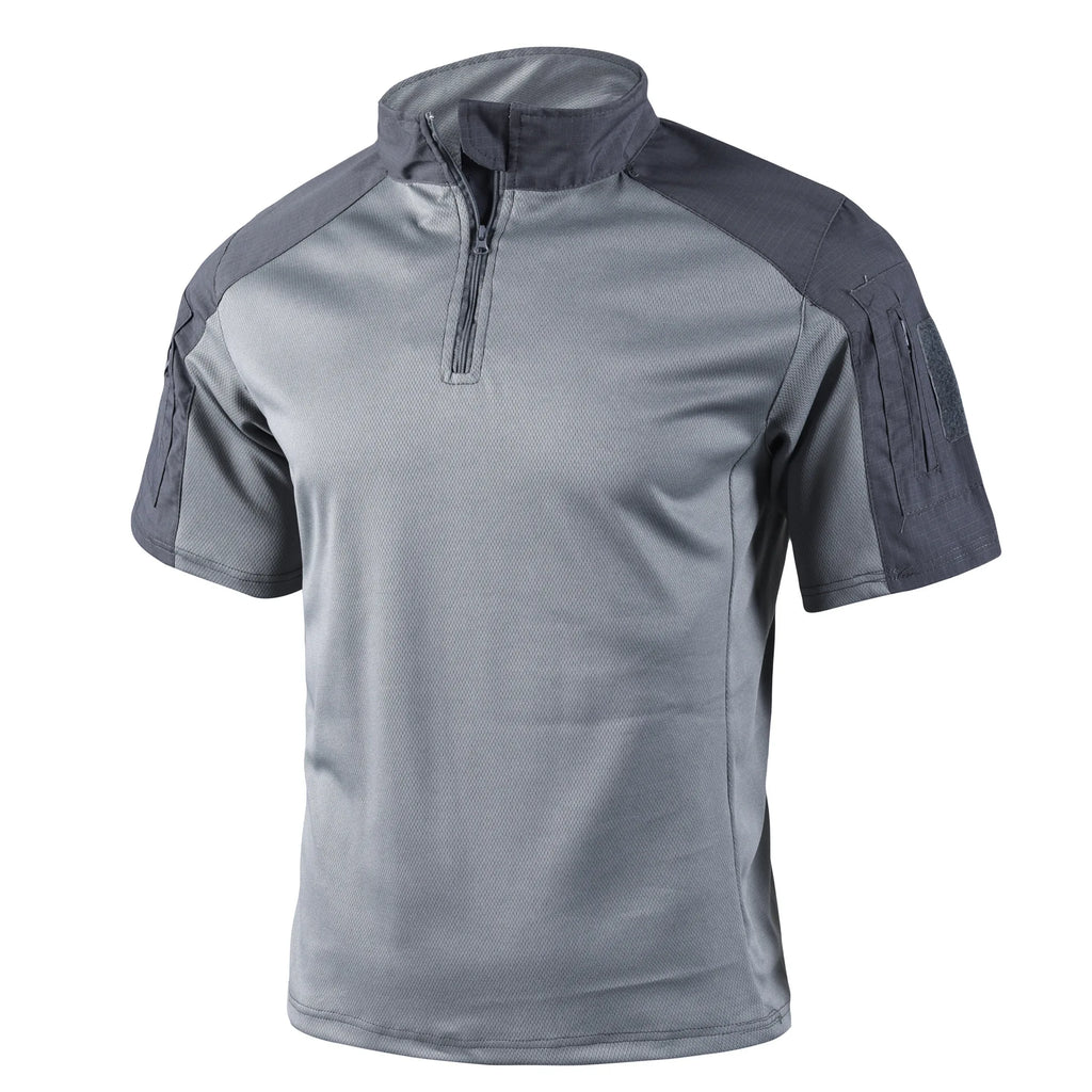 Camo Tactical Shirt Short Sleeve - Quick Dry Combat T-Shirt