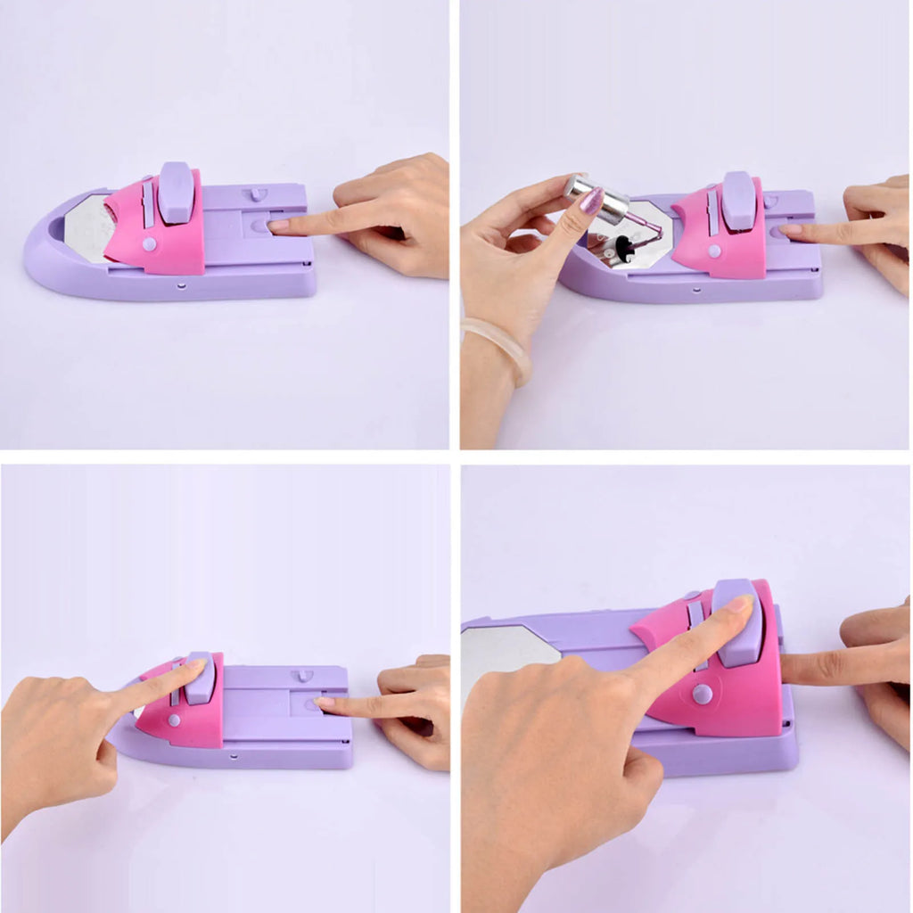 Machine d'impression pour nail art DIY avec 6 plaques à motifs - Outil de stamping facile à utiliser