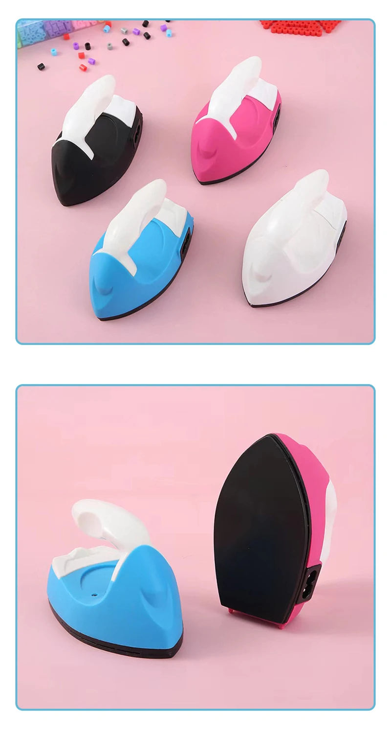 Mini fer à repasser électrique, fer à repasser portable et pratique, avec coussinet isolant en silicone pour repasser le linge.