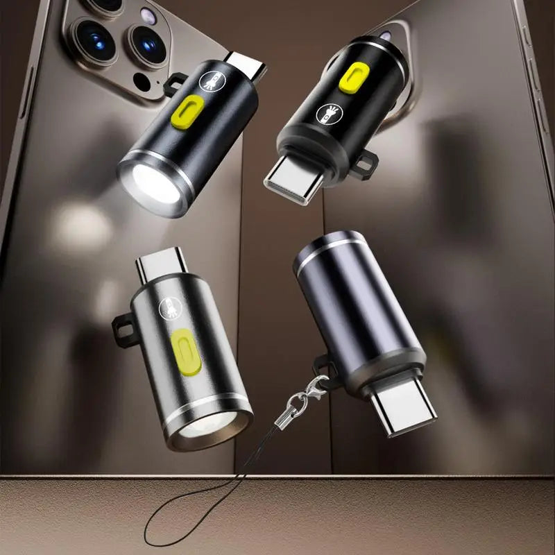 Type-C LED Camping Flashlight Portable Pocket Flashlight Outdoor Lighting Device Super Bright Waterproof Torch for Camping