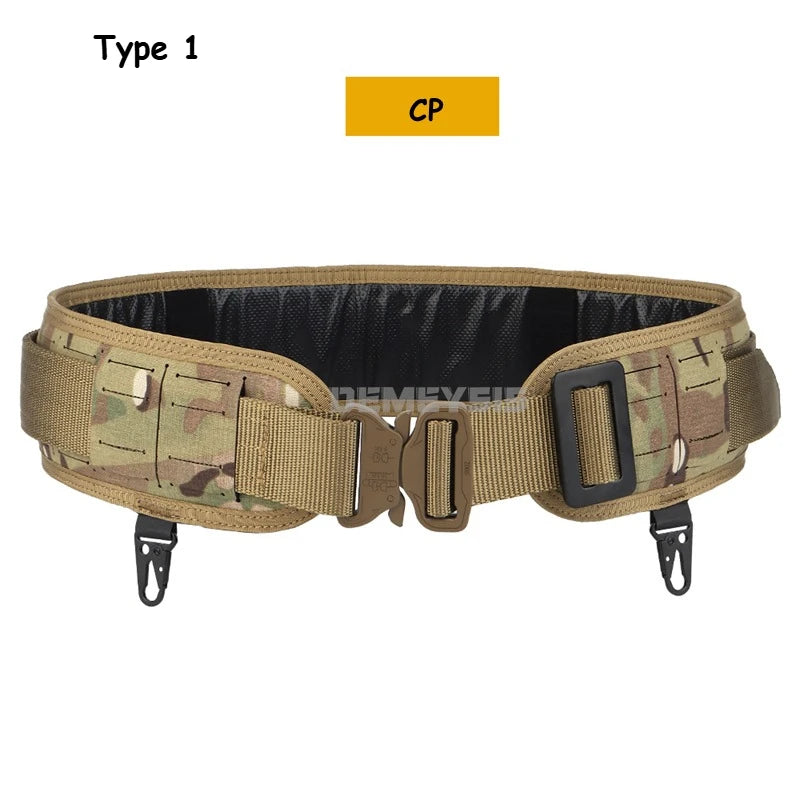 Tactical MOLLE Padded Belt - Combat Waist Belt for Airsoft & Hunting