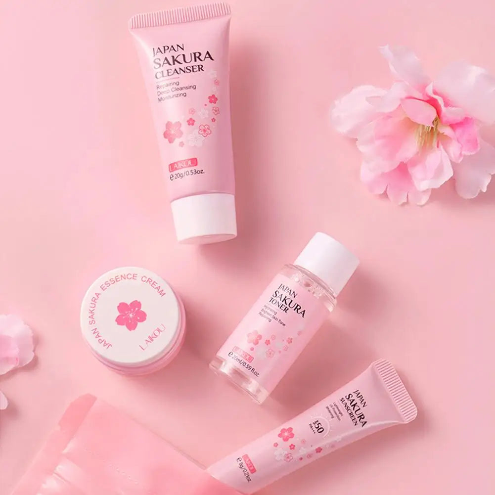 Sakura Skin Care Set - Complete Cleansing & Moisturizing Collection