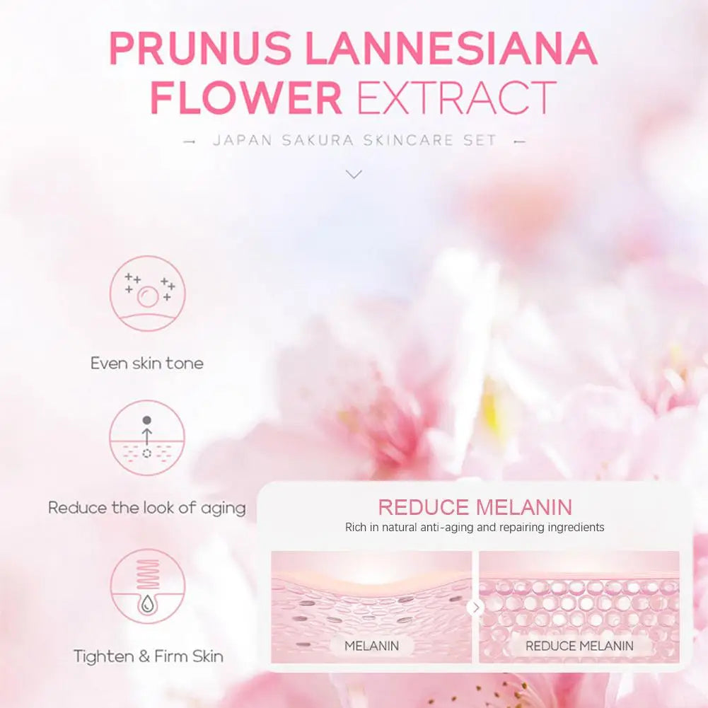 Sakura Skin Care Set - Complete Cleansing & Moisturizing Collection