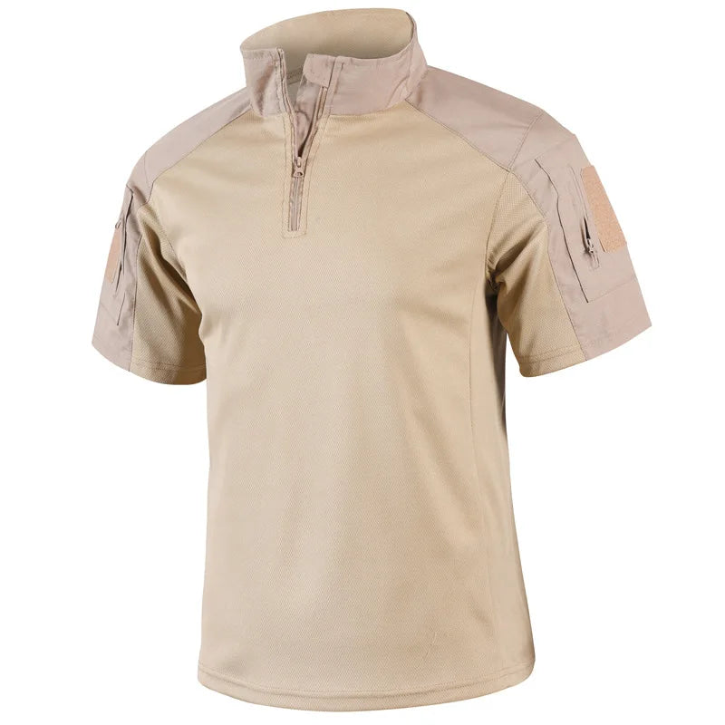 Camo Tactical Shirt Short Sleeve - Quick Dry Combat T-Shirt