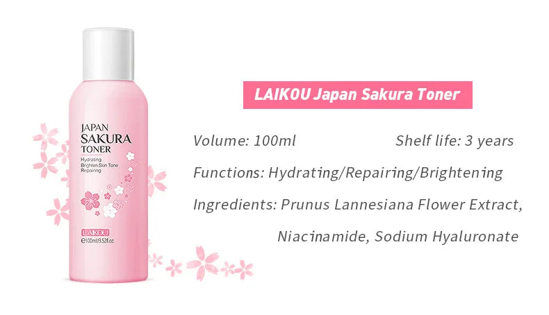 9-Piece Sakura Facial Care Kit - Complete Skincare Collection