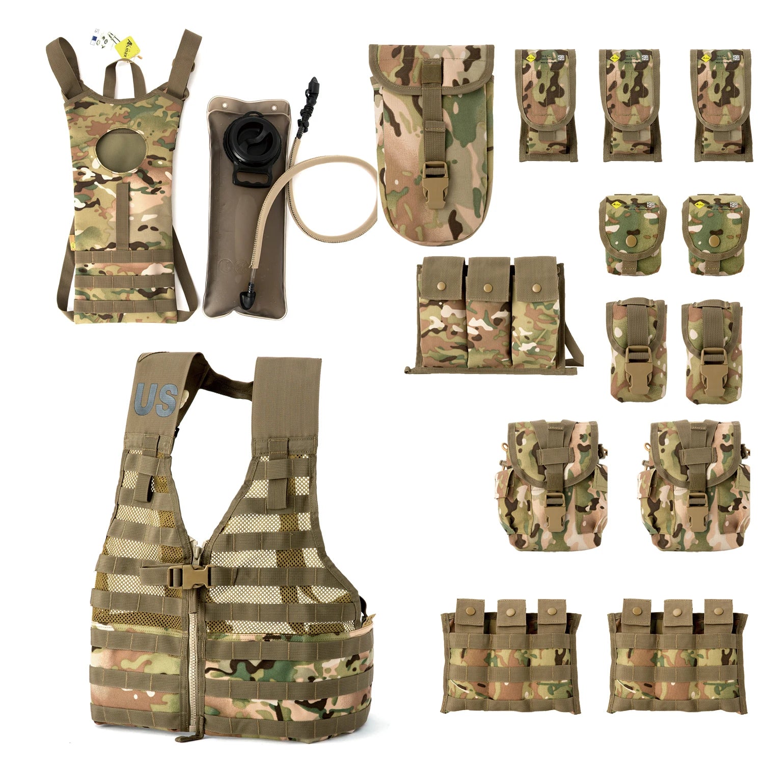 Military MOLLE 2 Tactical Vest Complete Set