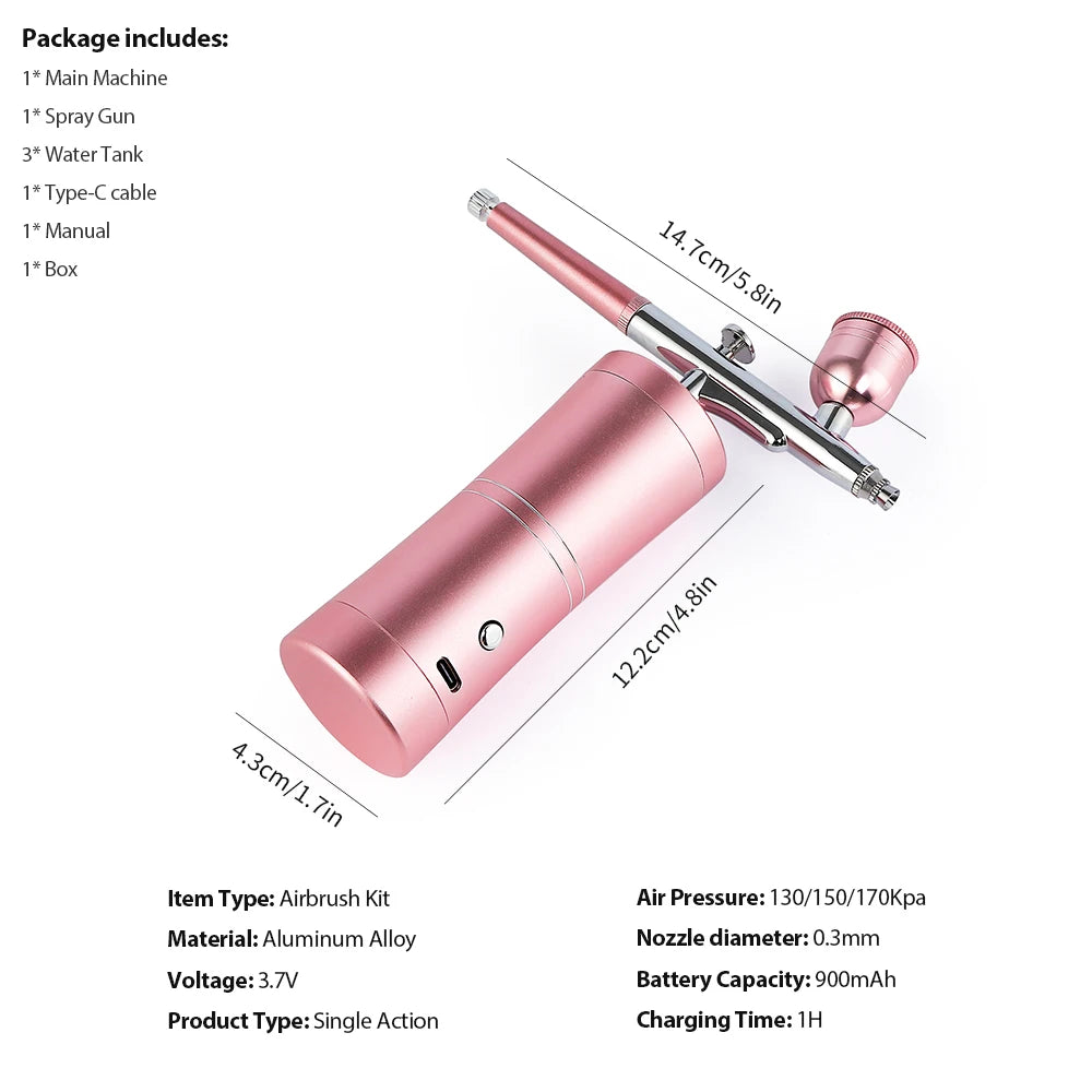 Airbrush Nail Art Painting Kit Mini Airbrush for Nail Art Cake Painting Portable Hand Sprayer Gun Airbrush Nail