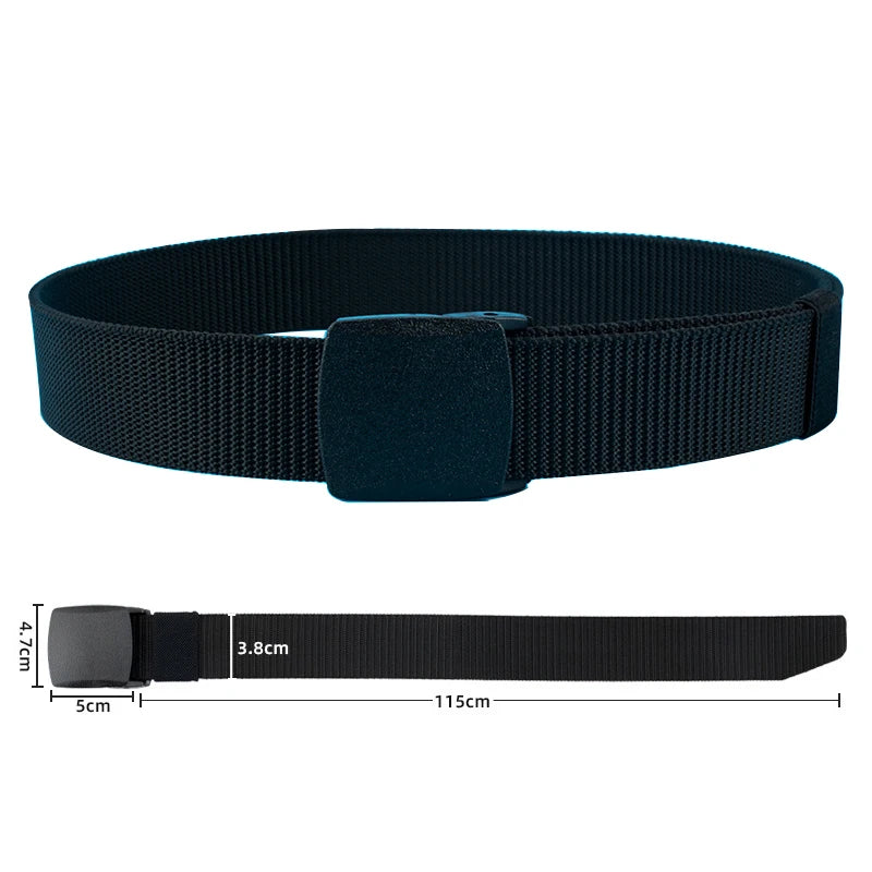 Ceinture militaire homme ajustable, ceinture tactique militaire pour le travail en extérieur et la chasse, avec boucle en plastique, 120 cm de longueur