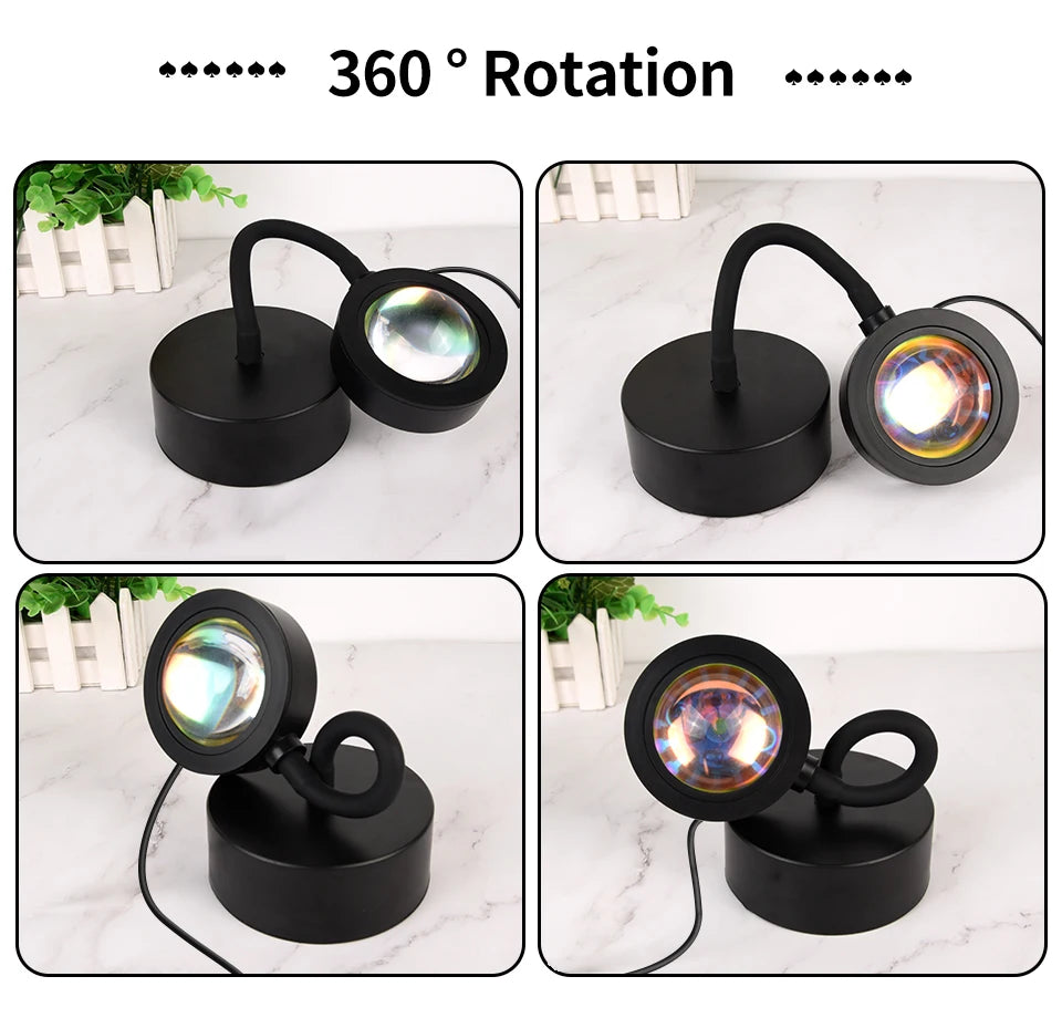 Lampe de nuit LED Tuya Smart Sunset, projecteur à distance USB RGB avec application Smart Life, idéale pour la décoration de chambre, la photographie, les fêtes et les naissances. Parfaite pour la décoration de chambre, les photos et les événements.