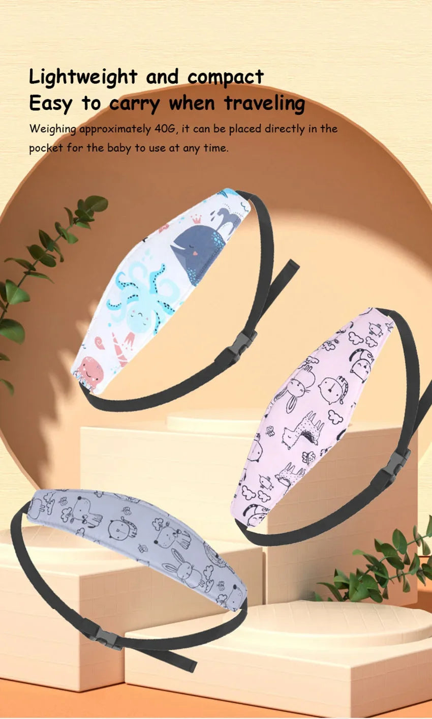 Ceinture de sécurité auto pour enfants et tout-petits, aide au sommeil en voyage, sangle de maintien de la tête, support de tête intégré