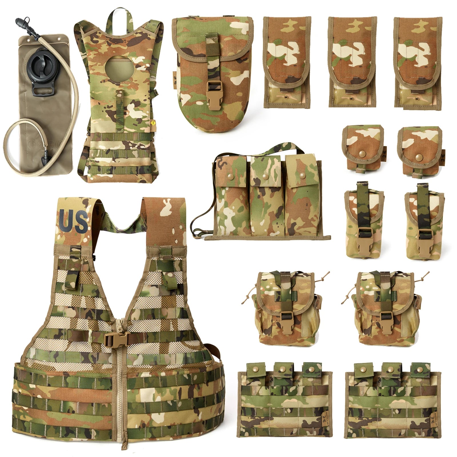 Military MOLLE 2 Tactical Vest Complete Set