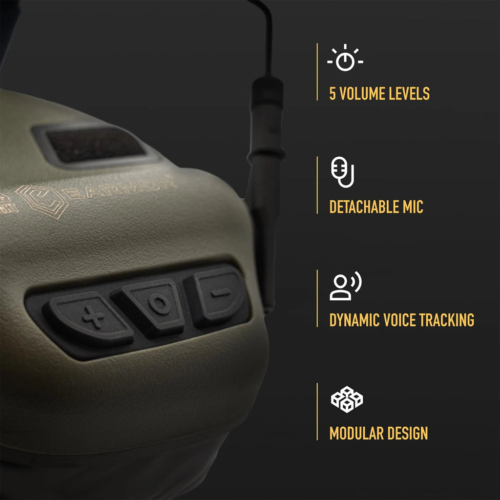 EARMOR M32 SE Tactical Headset - Electronic Noise Reduction for Shooting & Hunting