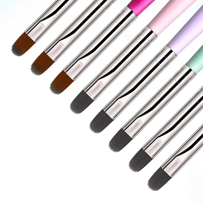 Pinceau professionnel en bois pour nail art - Extension de gel UV et peinture acrylique