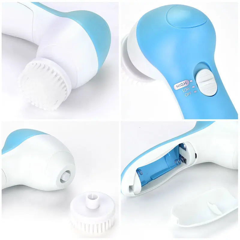 5-in-1 Electric Facial Cleansing Brush - Spa-Quality Skin Care System