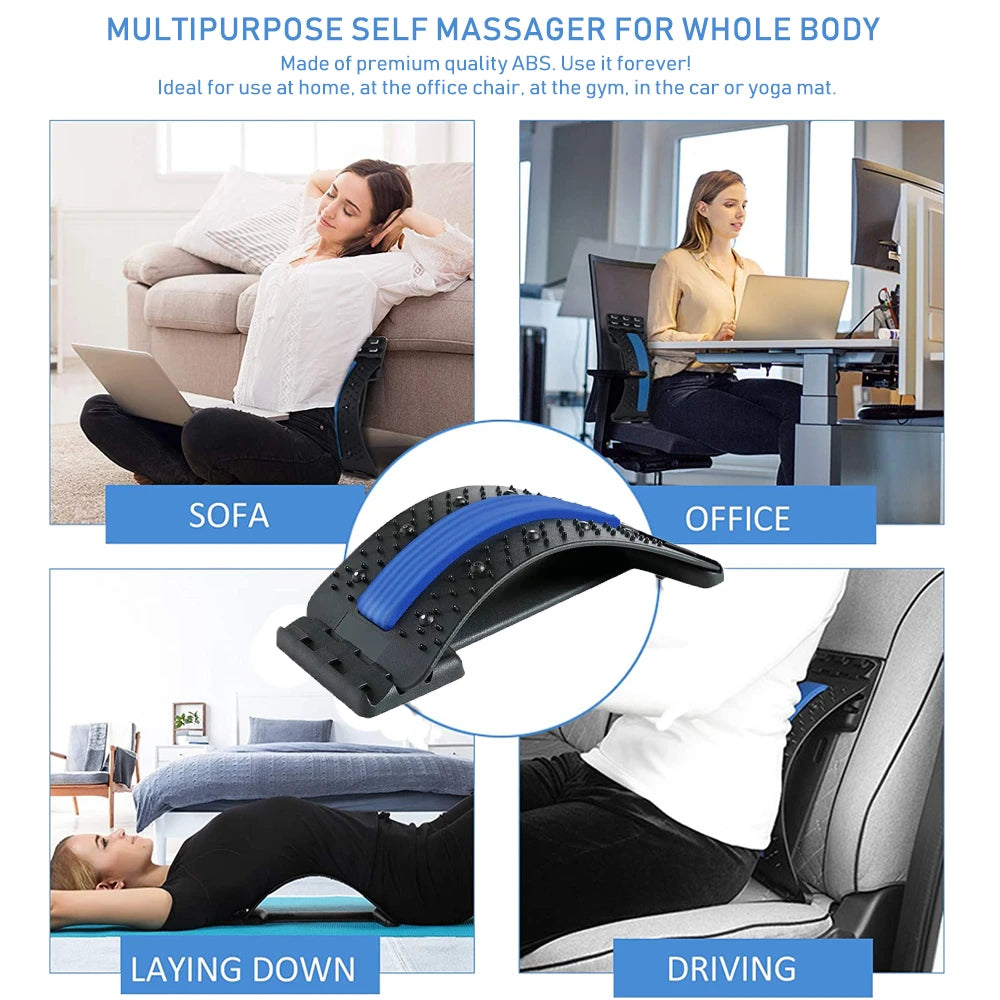 Appareil de massage magnétique du dos pour détendre les muscles, correcteur de posture, étirement du dos et de la colonne vertébrale, soutien lombaire et soulagement de la douleur