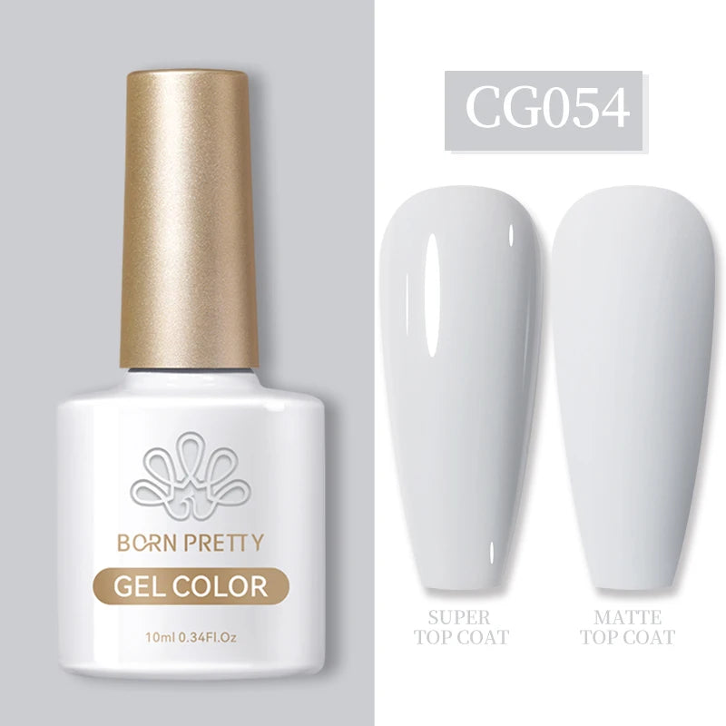 Vernis à ongles gel BORN PRETTY 10 ml, 130 couleurs, semi-permanent, semi-dissolvable, UV, base et top coat.