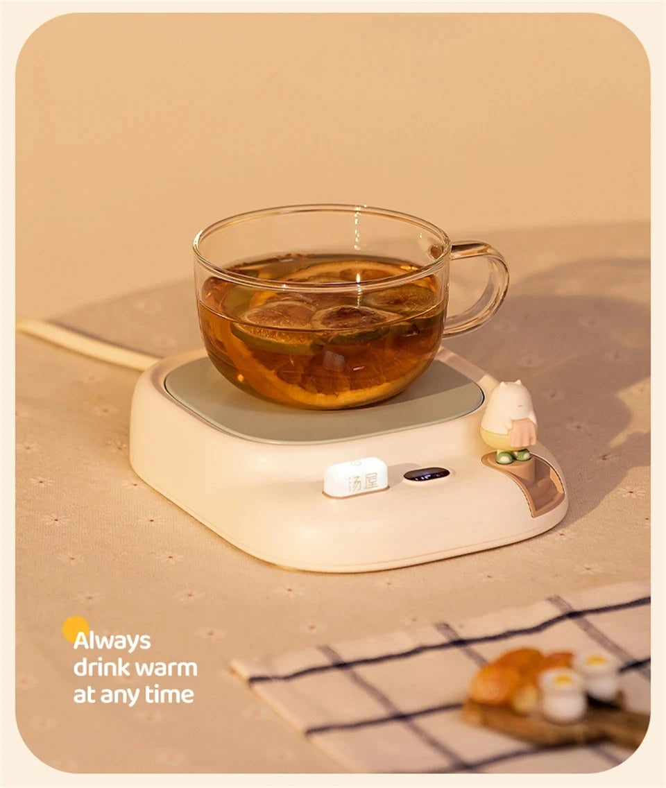 25W Coffee Mug Warmer Cup Heater Electric Hot Plate 4 Temperature Settings Warmer Cup Coaster for Tea Milk Water Heating Pad