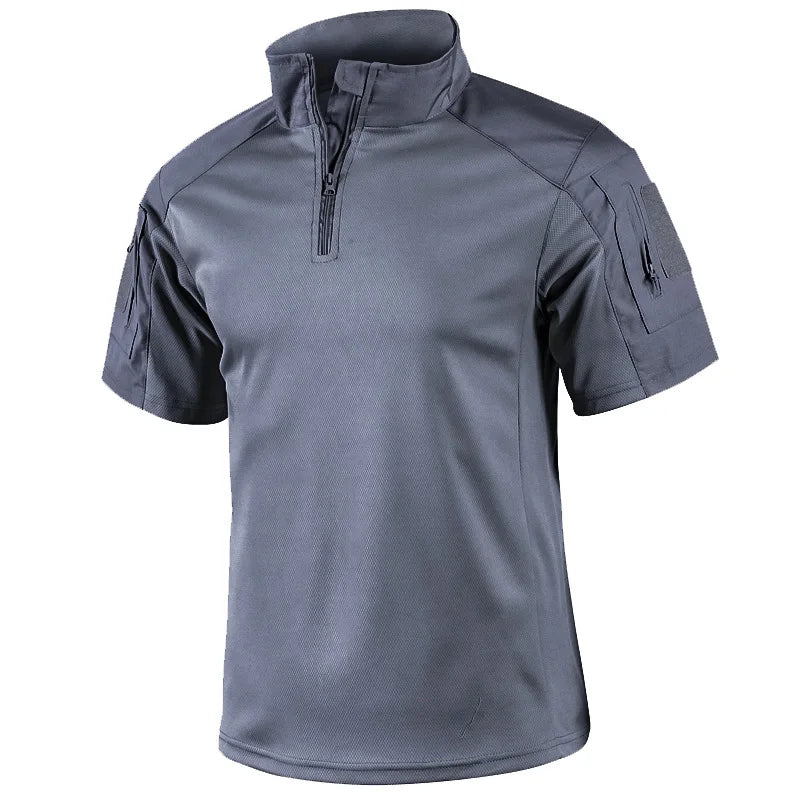 Camo Tactical Shirt Short Sleeve - Quick Dry Combat T-Shirt