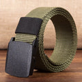 Ceinture militaire homme ajustable, ceinture tactique militaire pour le travail en extérieur et la chasse, avec boucle en plastique, 120 cm de longueur