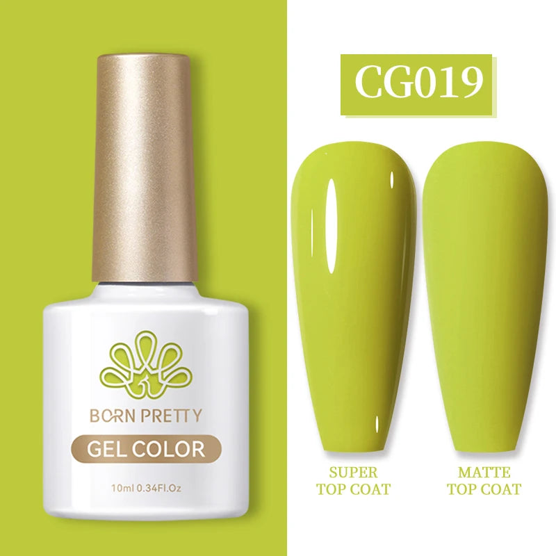 Vernis à ongles gel BORN PRETTY 10 ml, 130 couleurs, semi-permanent, semi-dissolvable, UV, base et top coat.