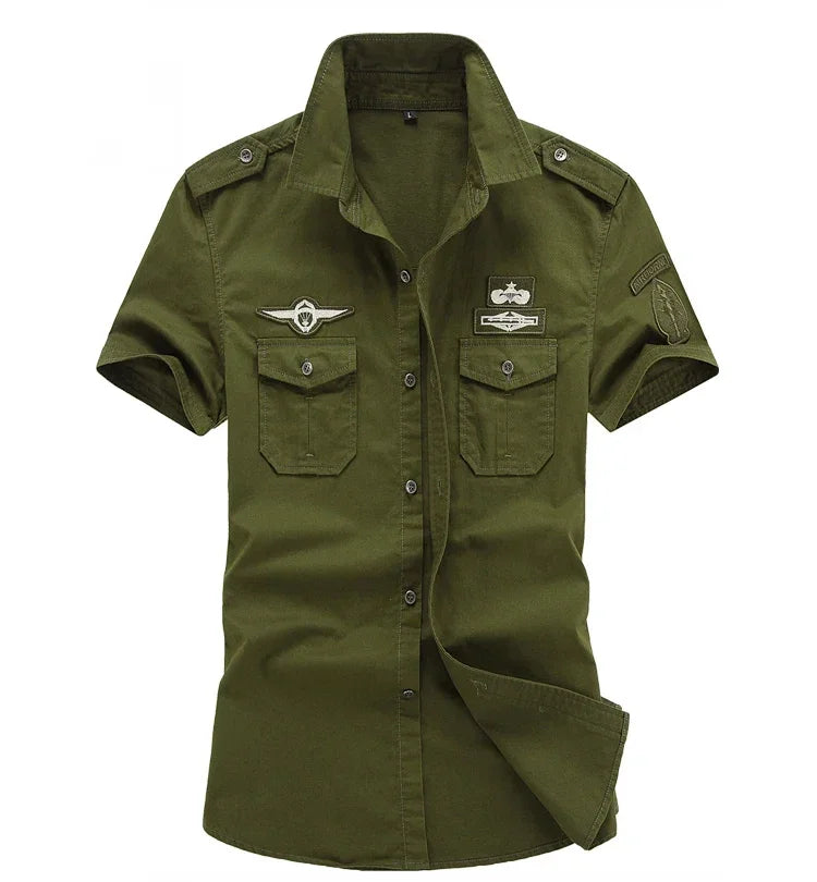 Summer Military Shirt - Airborne Tactical Air Assault Cotton Tee