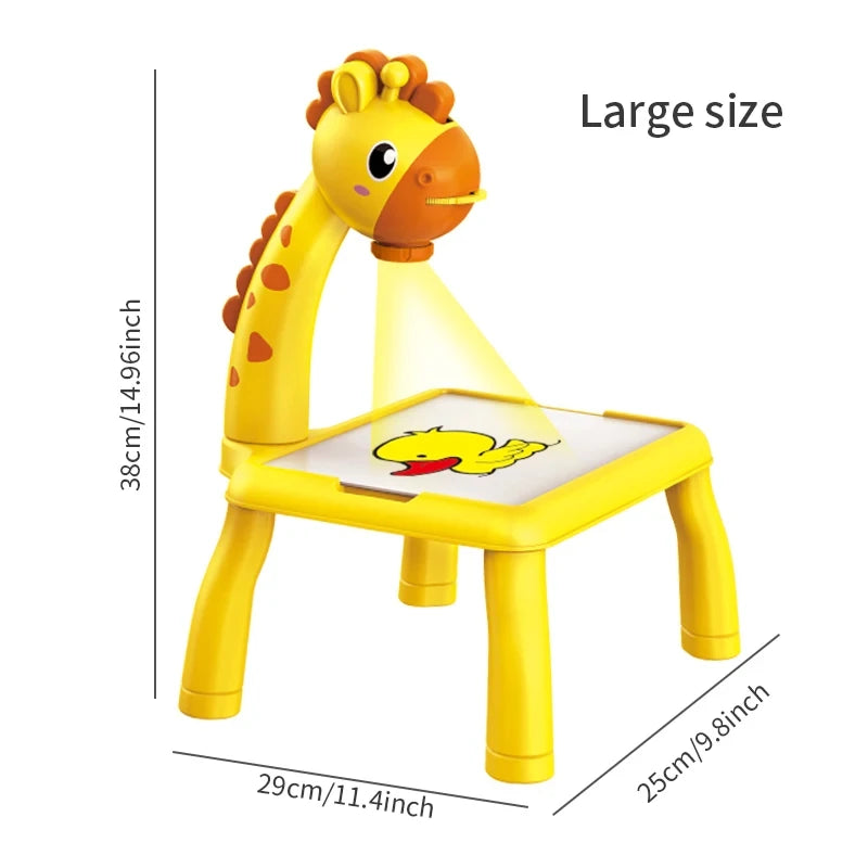 Kids Drawing Projector Toy with Light & Music