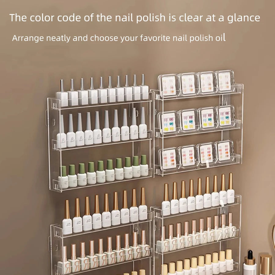 3-Tier Clear Acrylic Nail Polish Display & Storage Organizer