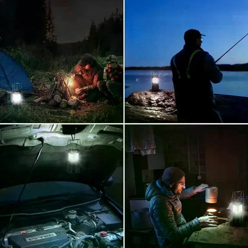 LED Camping Lights Portable Hanging Collapsible Mini Lantern Strong Bright LED Flashlight Handheld LED Light