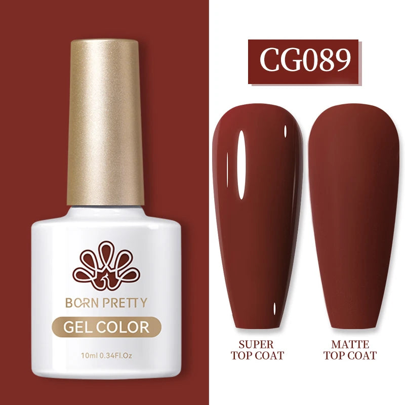 BORN PRETTY 10ml Gel Nail Polish Gel 130 Colors Semi Permanent Solid Nail Gel Varnish Soak Off UV Gel for Base Top Coat