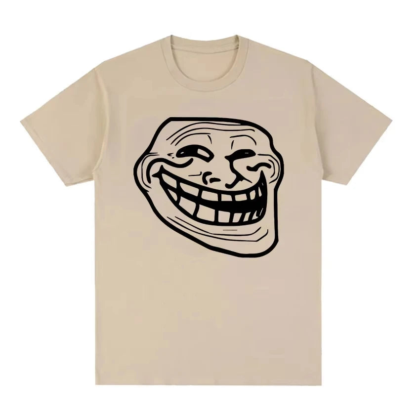 Funny Memes Troll Face T-Shirt - Retro Harajuku Streetwear Tee