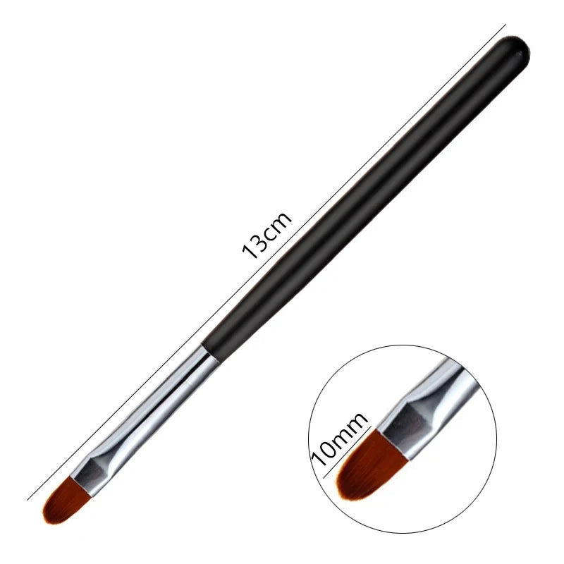 Pinceau professionnel en bois pour nail art - Extension de gel UV et peinture acrylique